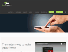 Tablet Screenshot of jobshakers.com